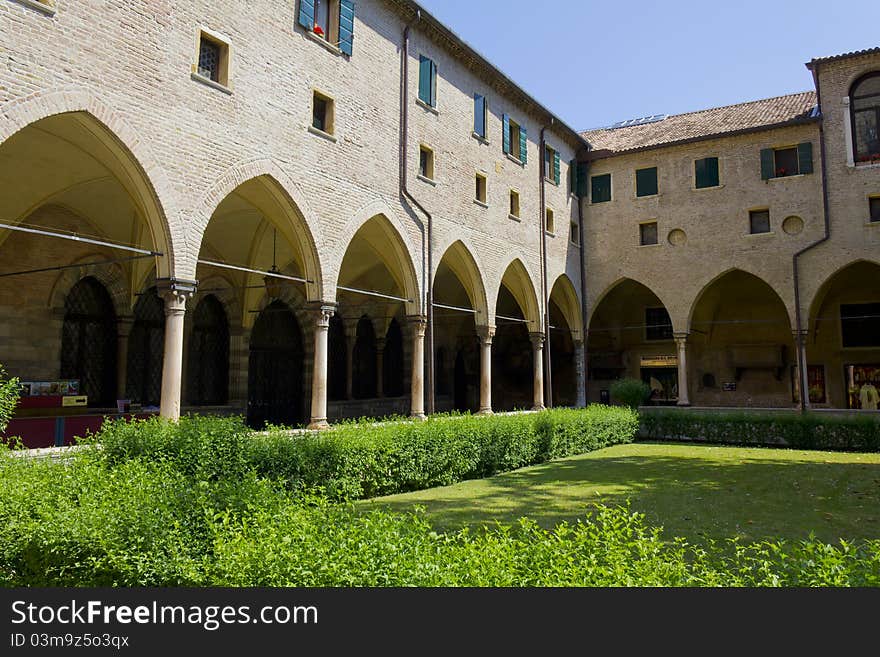 The inner garden of the Basilica of Saint Anthony of Padua