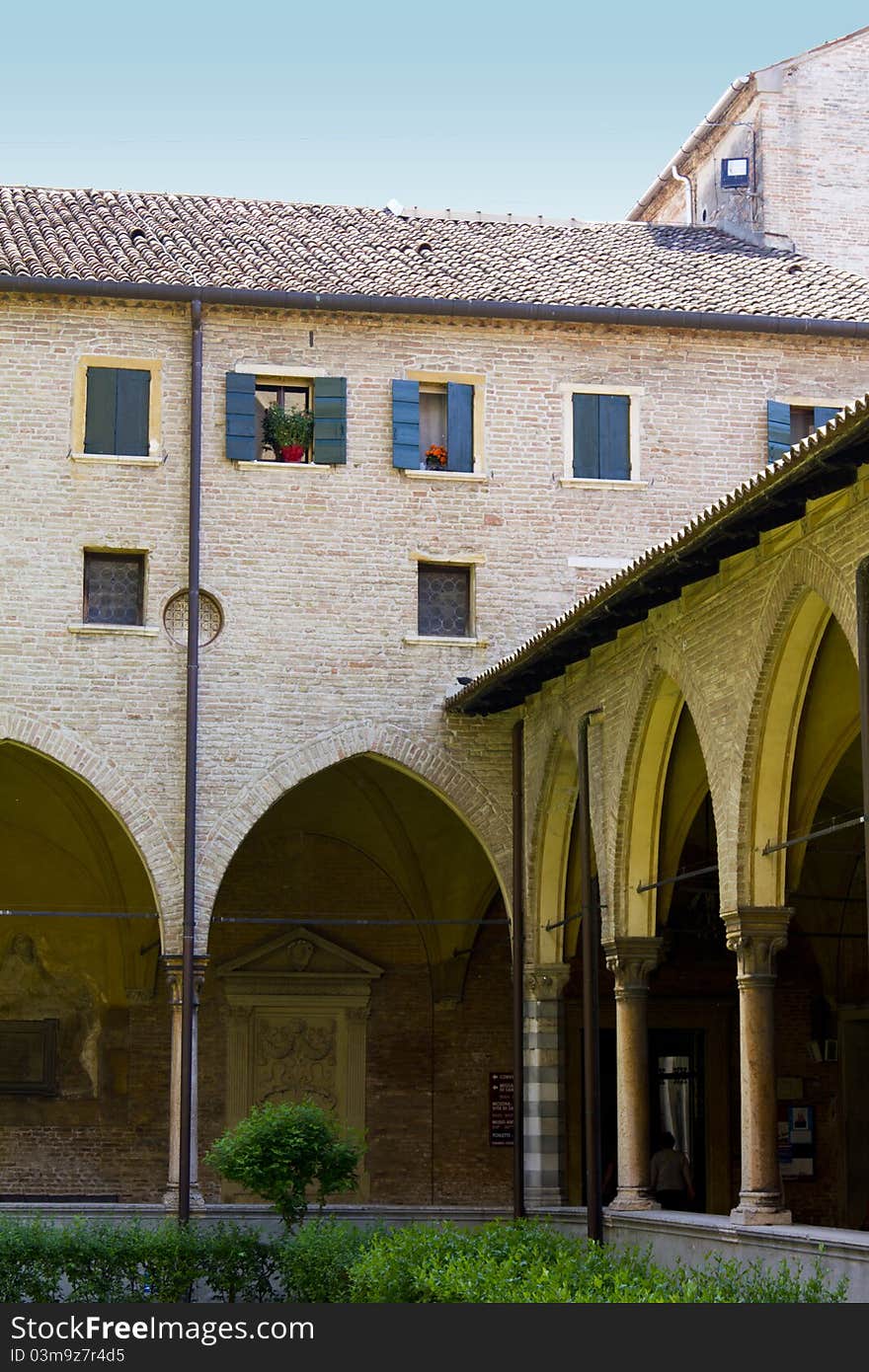 The inner garden of the Basilica of Saint Anthony of Padua