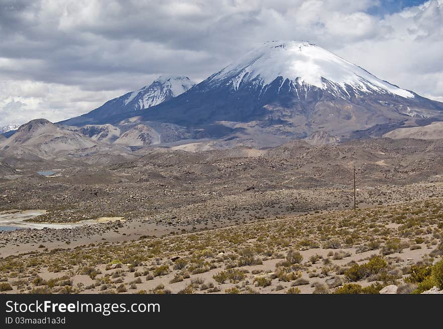 Parinacota volcano, Lauca National Park, Chile. Parinacota volcano, Lauca National Park, Chile