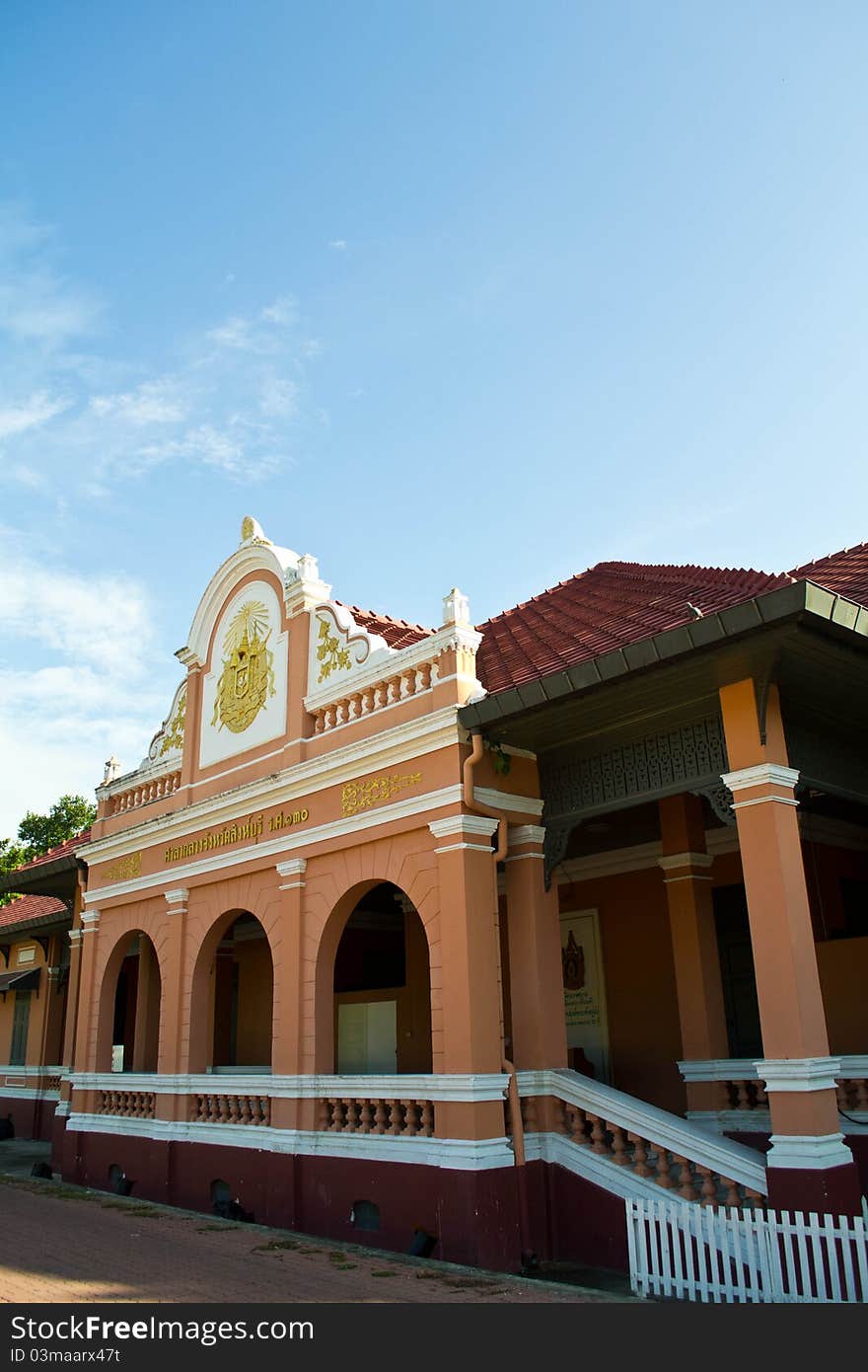 Court and sky of thailand. Court and sky of thailand