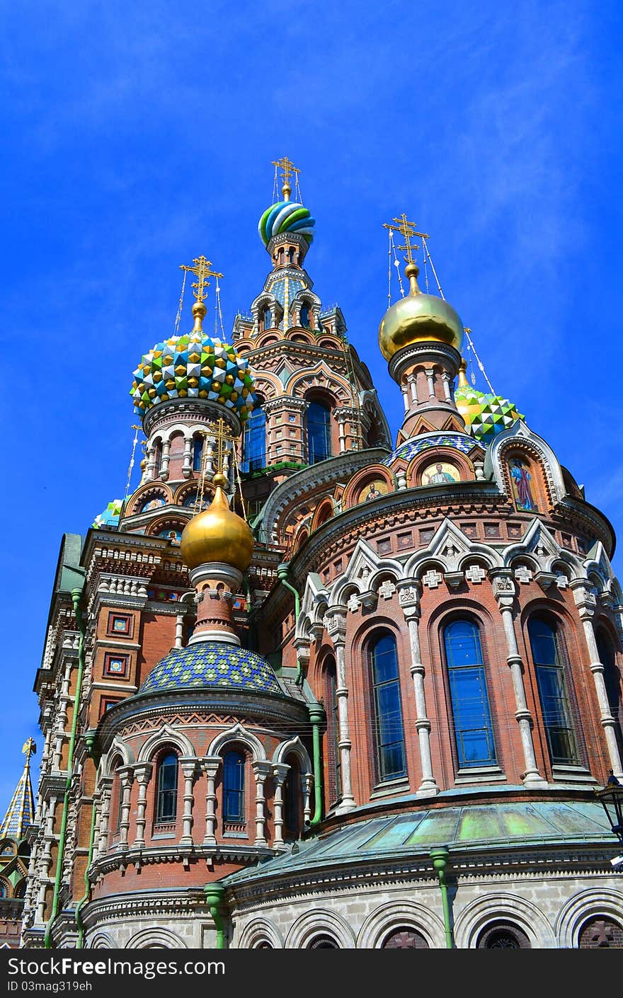 The temple, built on the site of the murder of the Russian Emperor