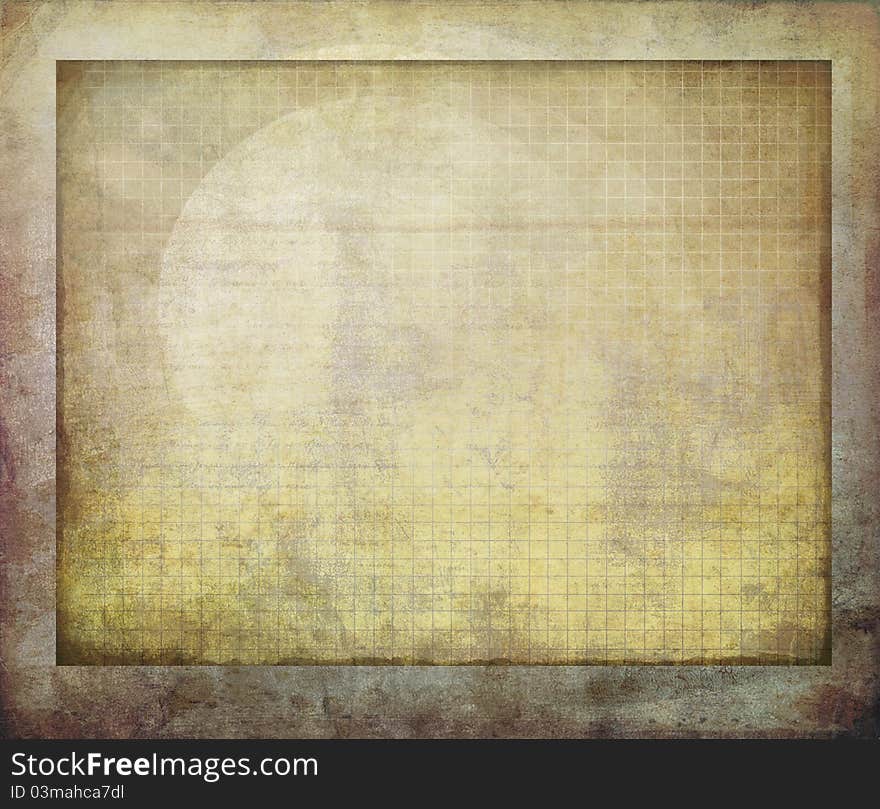 Textural old Background With drawing elements