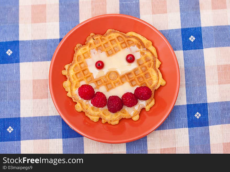 Handmade smiling cookie