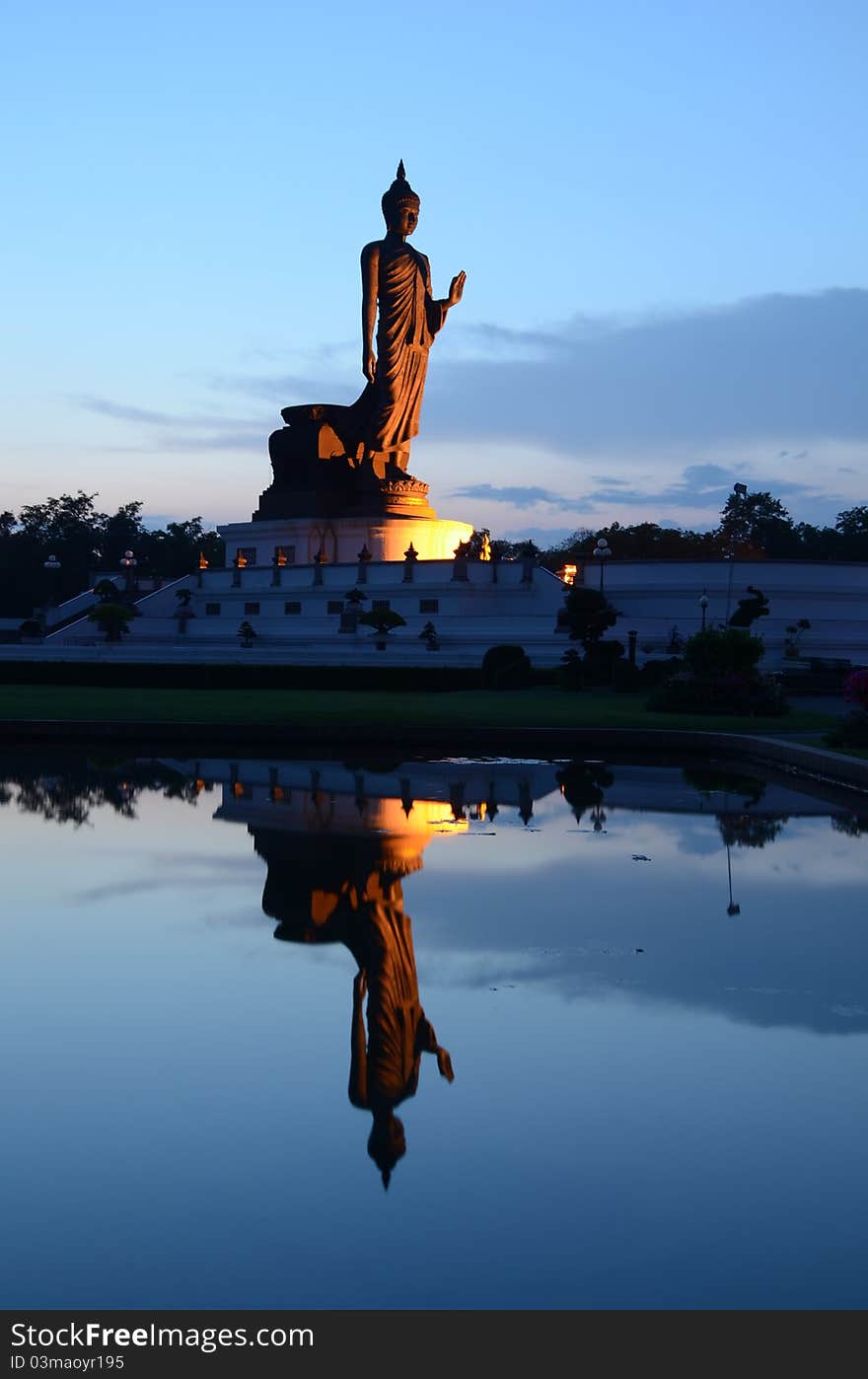 Buddha Buddhist pagoda style in the district of the province. Nakhon Pathom Province, Thailand. Buddha Buddhist pagoda style in the district of the province. Nakhon Pathom Province, Thailand.