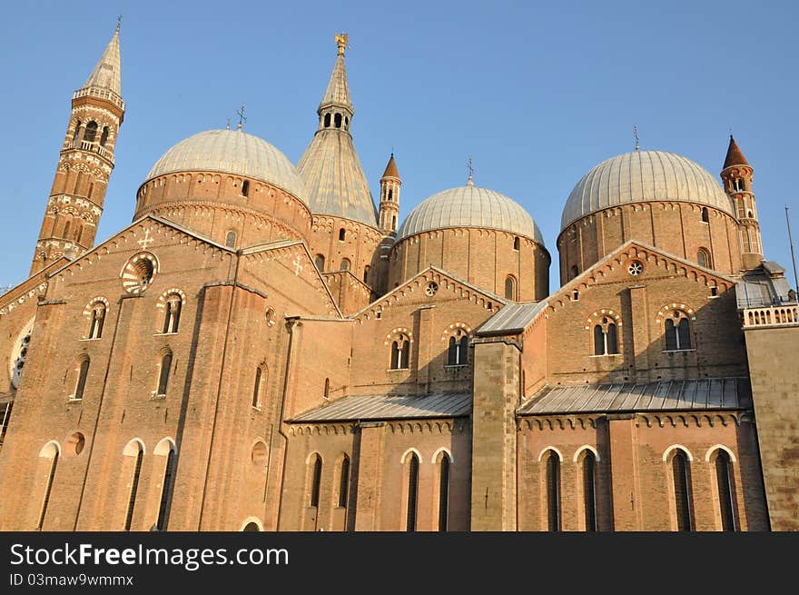 Sacred architecture, the walls of the Basilica in Padua