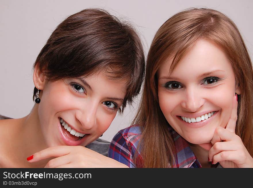 Portrait of two wonderful girls. Portrait of two wonderful girls