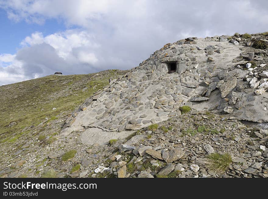 Second station Fire centre n°8 - fort Malamot - Mont Cenis - ww2. Second station Fire centre n°8 - fort Malamot - Mont Cenis - ww2