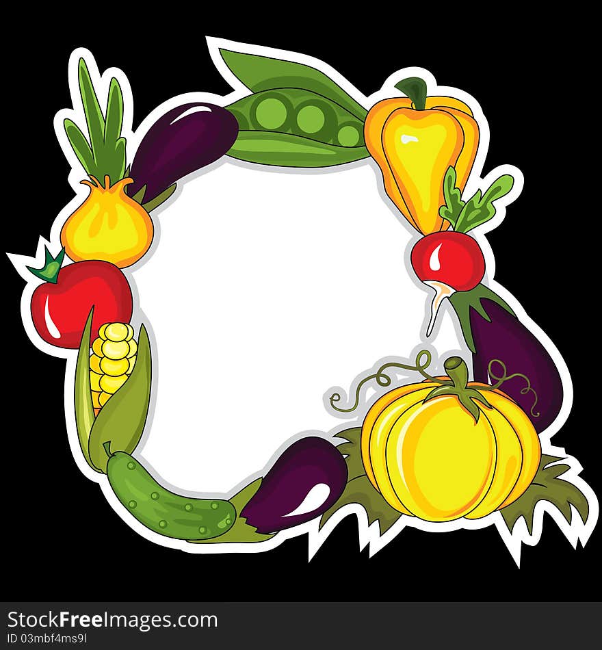 Abstract vegetables background. Place for your text menu recipe