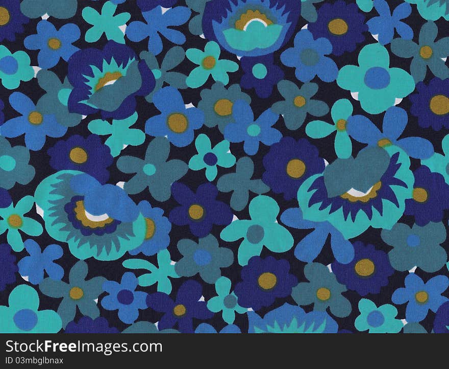 Abstract flower pattern in blue , illustration background. Abstract flower pattern in blue , illustration background