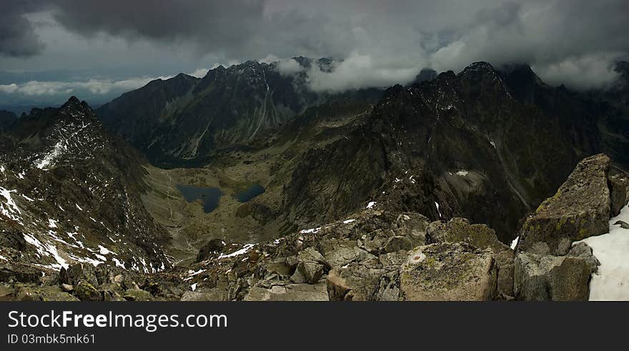 View of high Tatra Mountains in Slovak. View of high Tatra Mountains in Slovak.