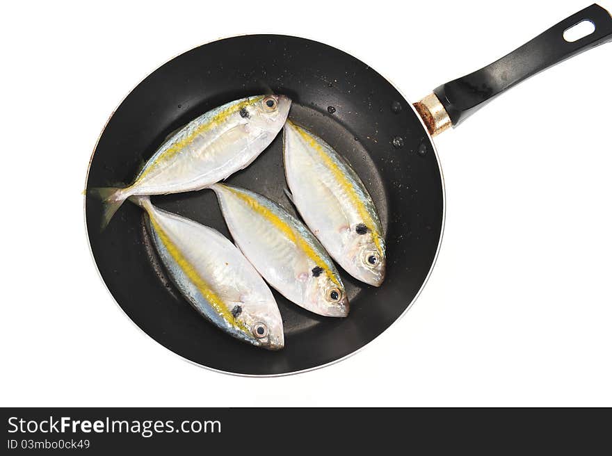 Cooking Fishes In A Frying Pan