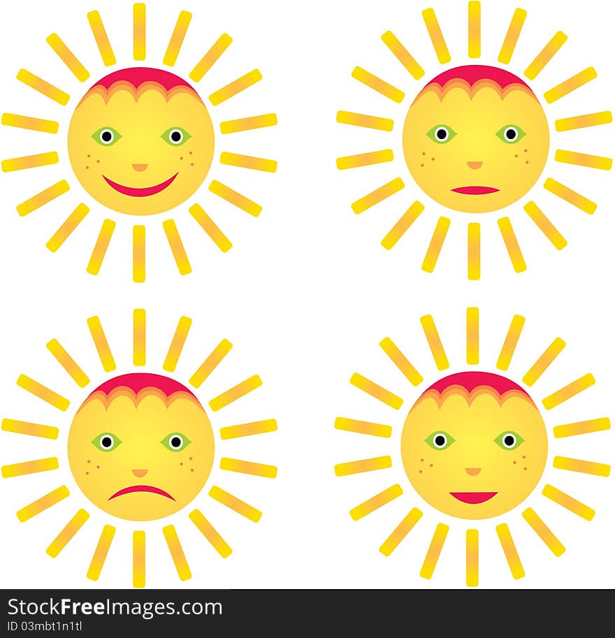 Four Smiley Sun