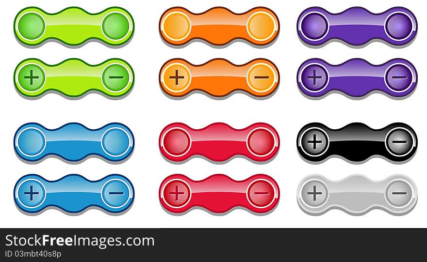 Abstract multicolor button for web. Abstract multicolor button for web