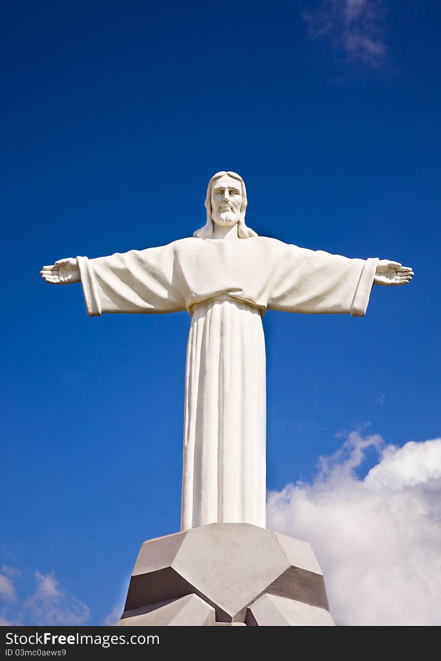 Statue of the Christ located near a church in the city of Ive (the Grodno area, Belarus)