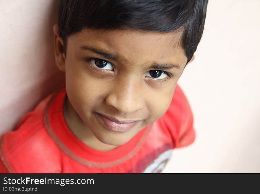 Portrait of Indian Cute Boy