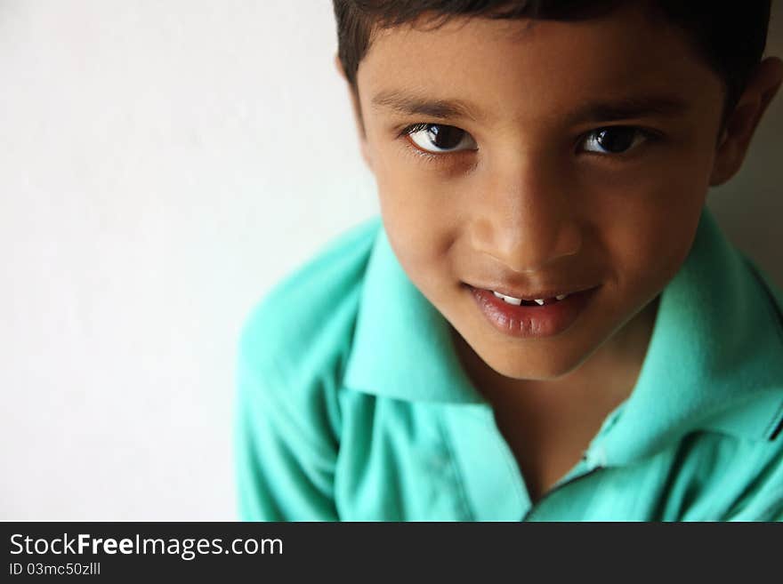 Portrait of Cute Indian Little Boy