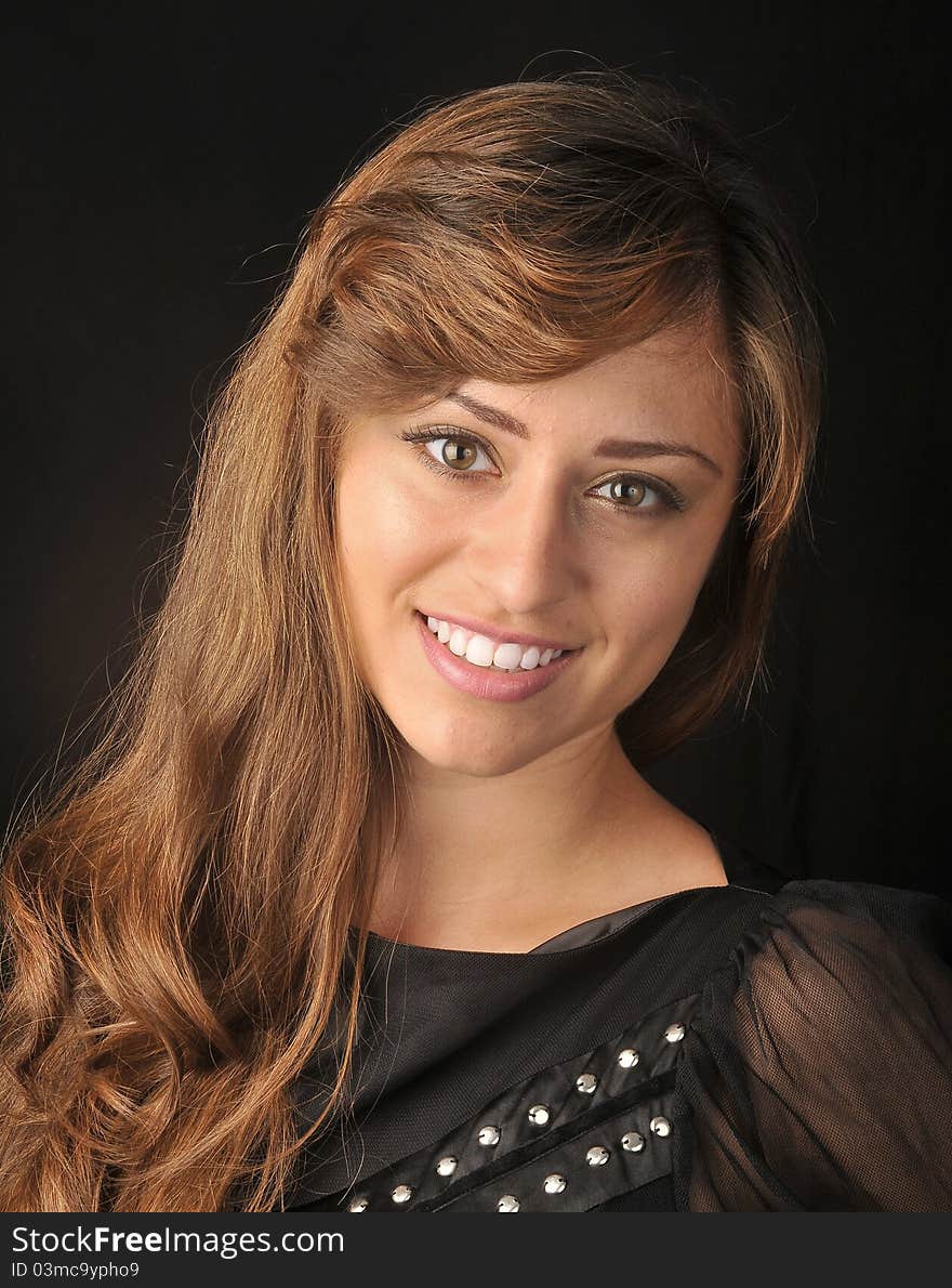 In studio portrait of a beautiful Hispanic Woman. In studio portrait of a beautiful Hispanic Woman