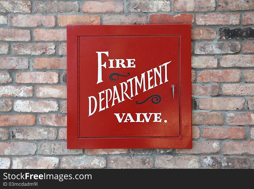 Image of valve cover for fire department use. Image of valve cover for fire department use.