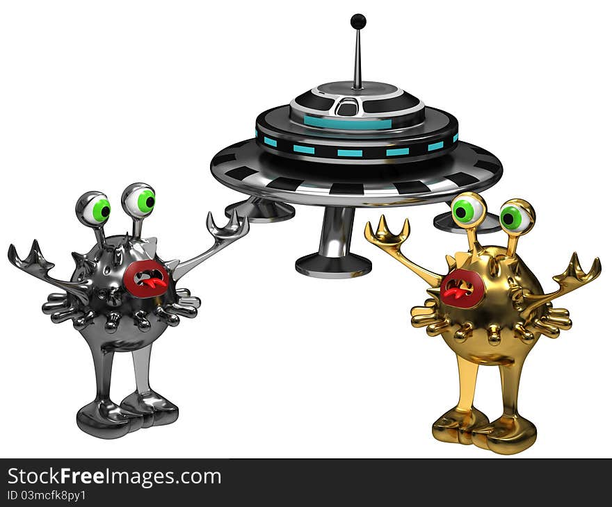 Fun space aliens with UFO