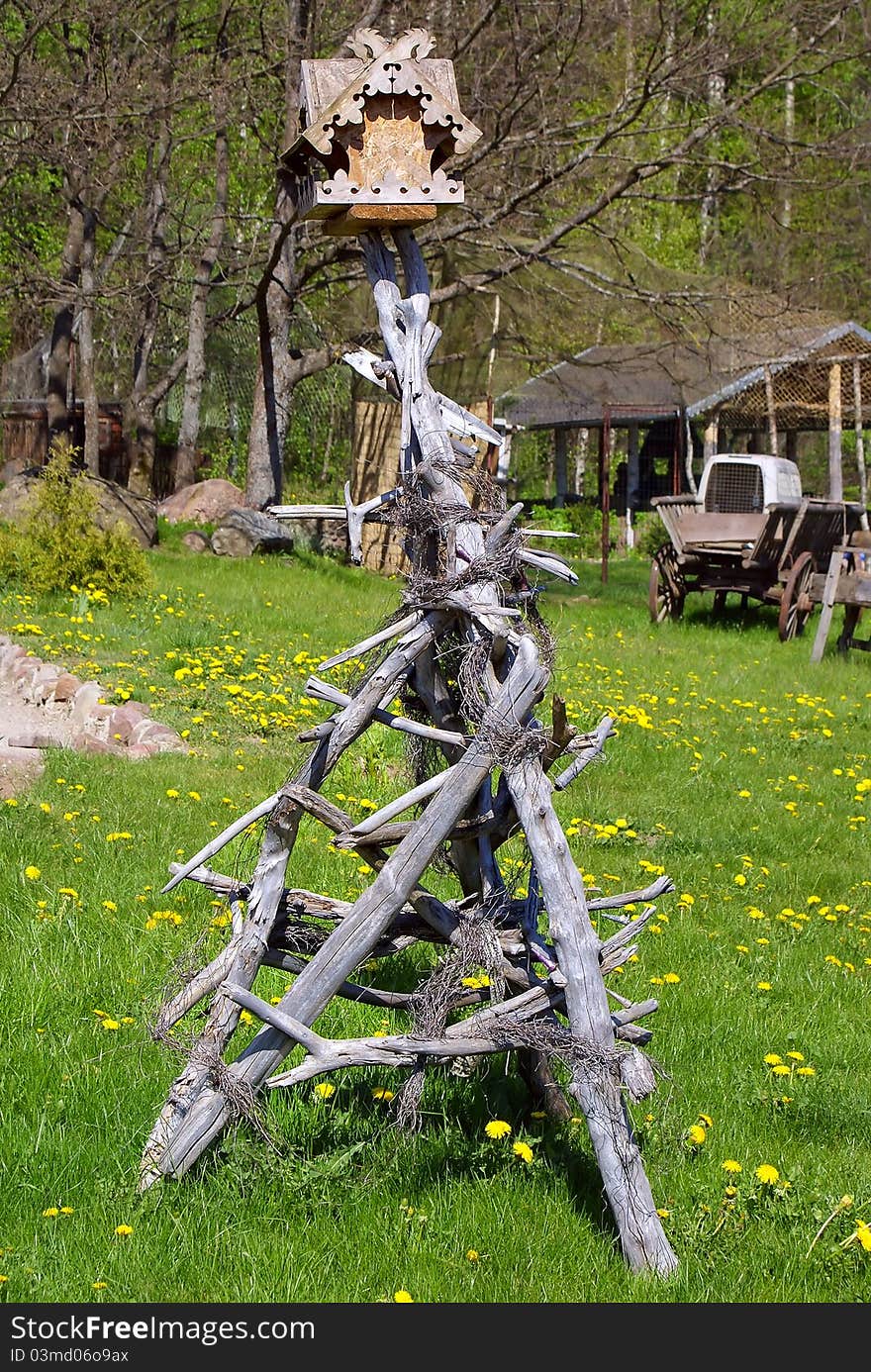 Little House on sticks in the garden