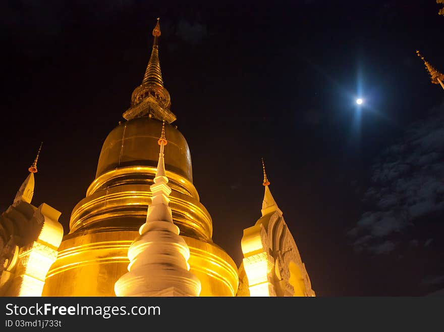 Watsuandok temple in night scenes