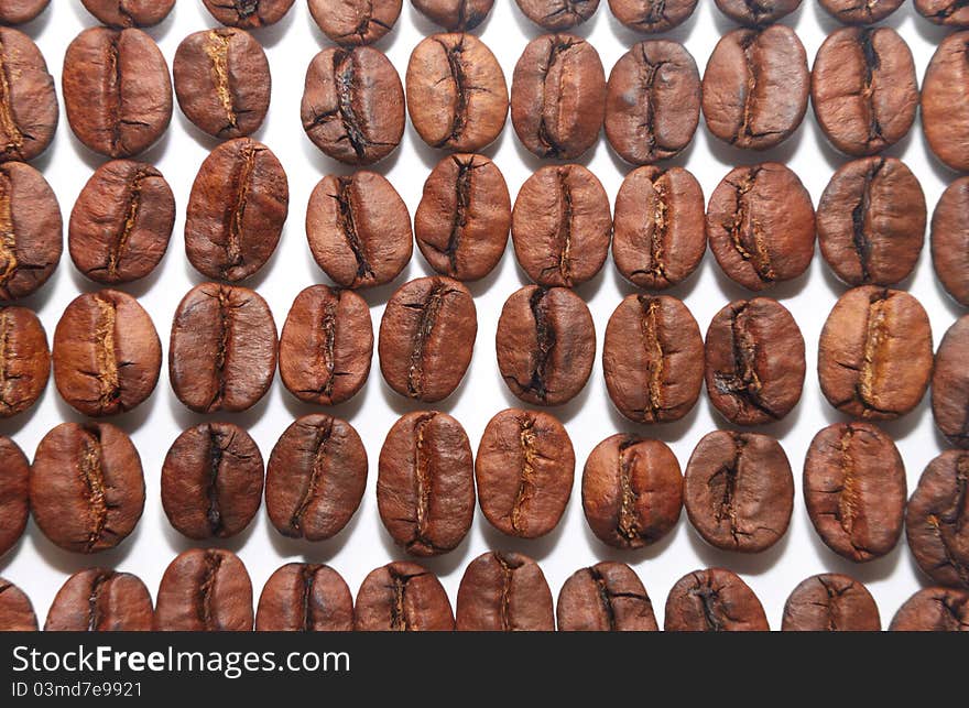 Brown coffee beans