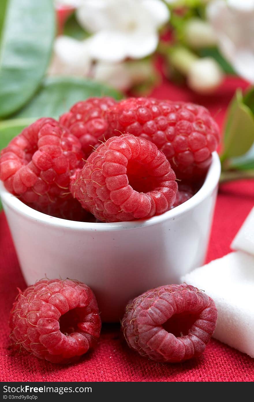 Raspberry with yogurt