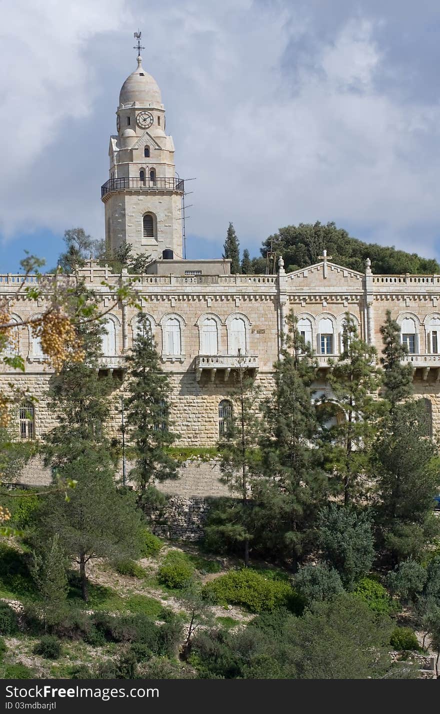 Dormicion Church And Abbey In Jerusalem