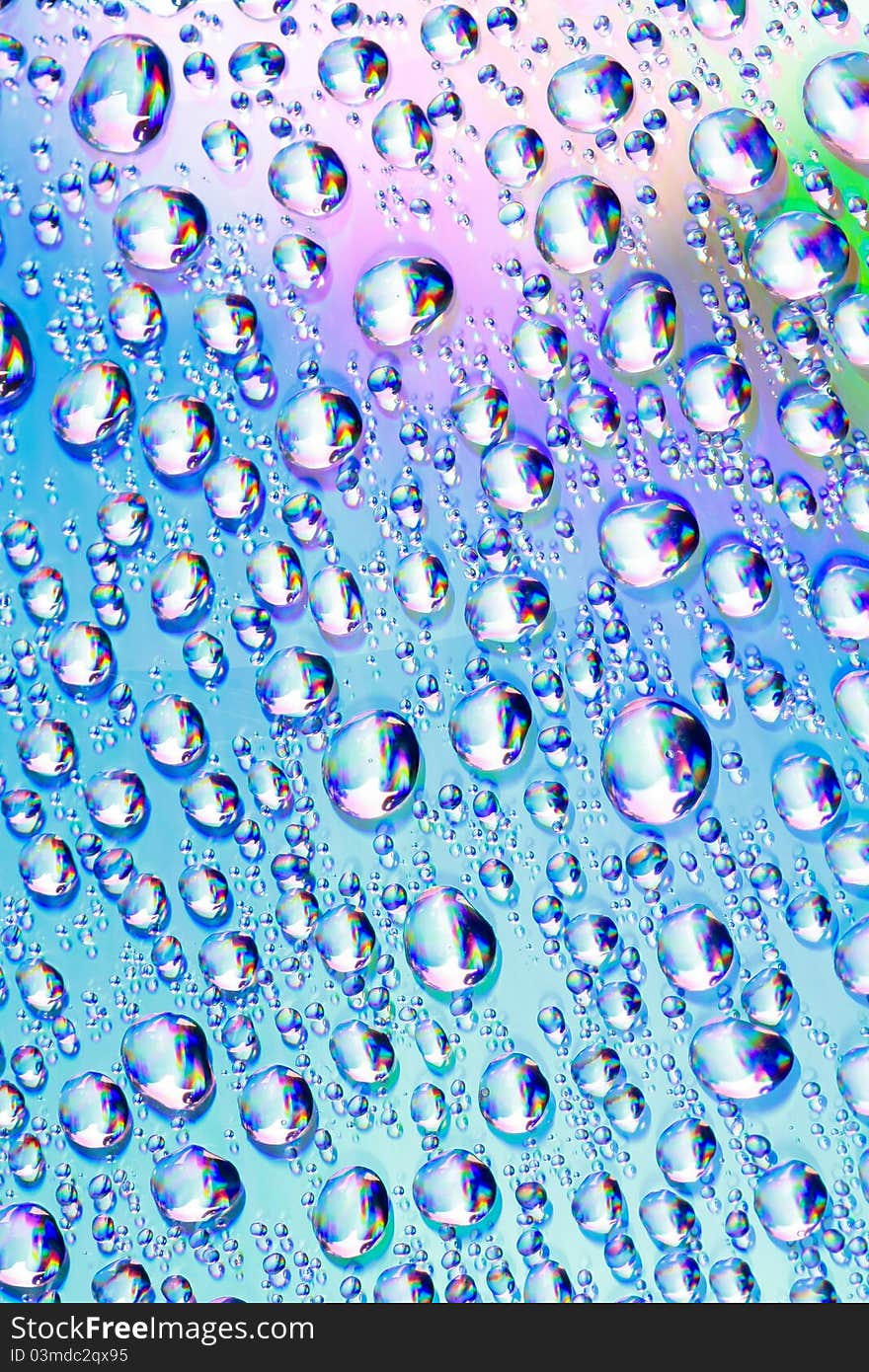 Water drops on dvd media