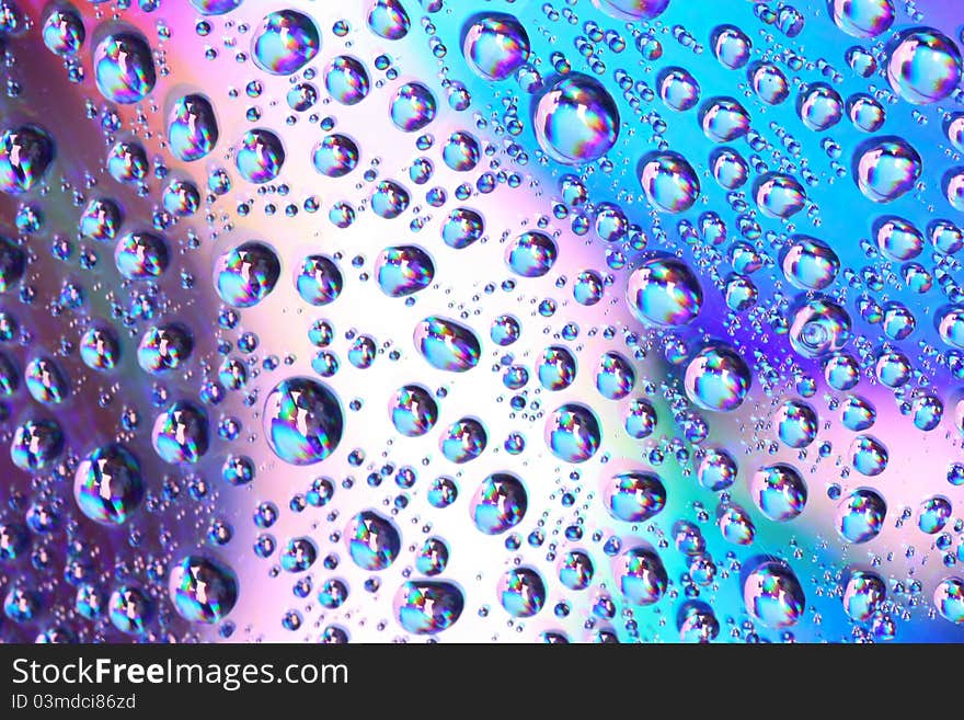 Water drops on dvd media