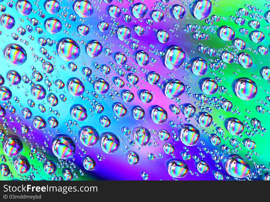 Water drops on dvd media