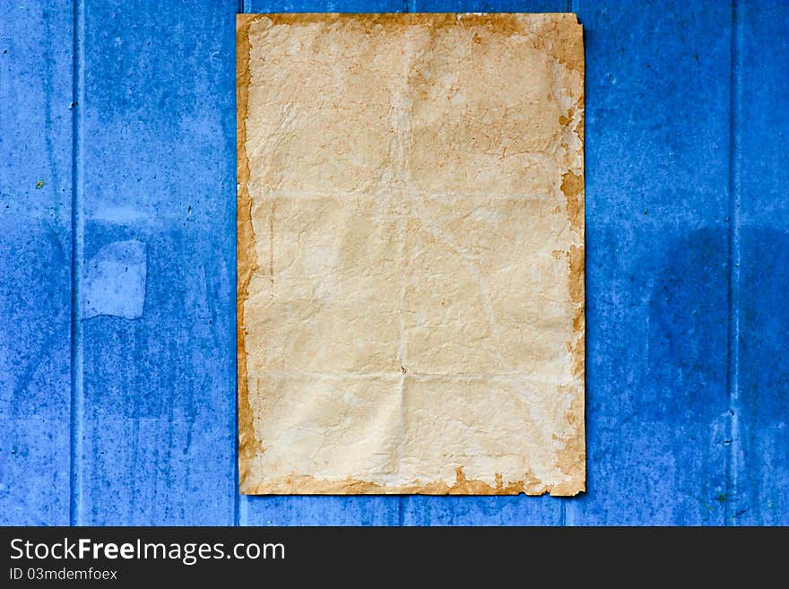 Classic crumpled vintage paper background