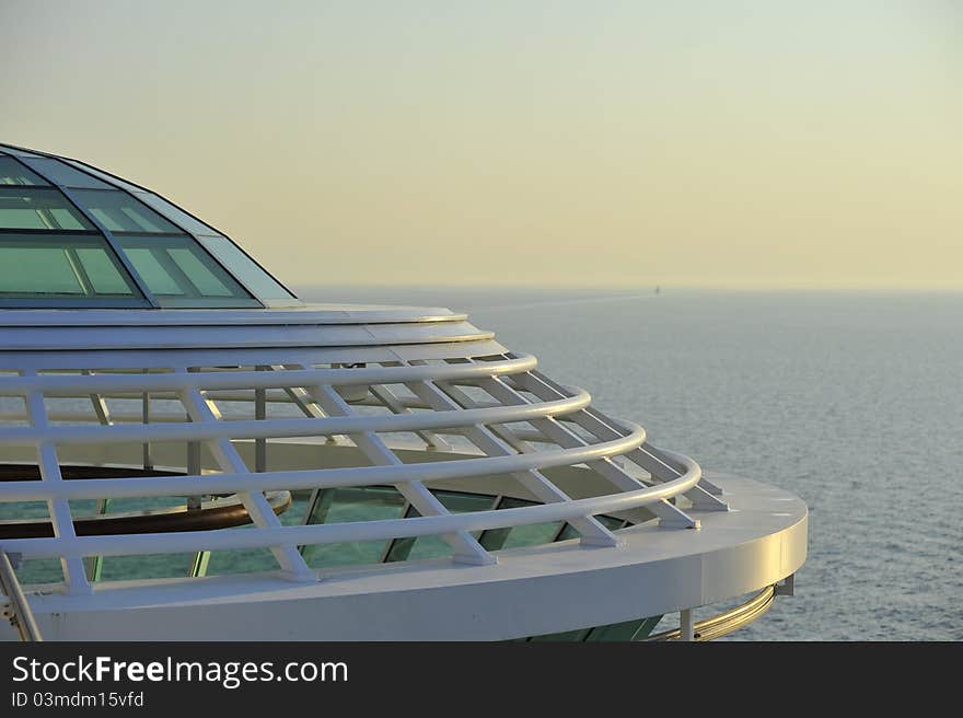 A View of  the side of a ship in the morning light picturing steel details. A View of  the side of a ship in the morning light picturing steel details