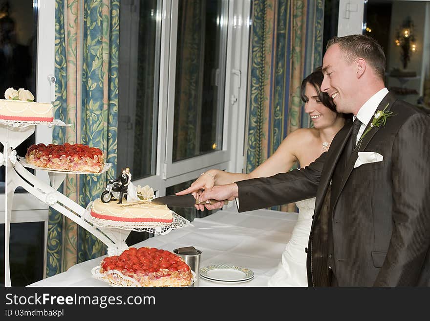 A couple after the wedding ceremony