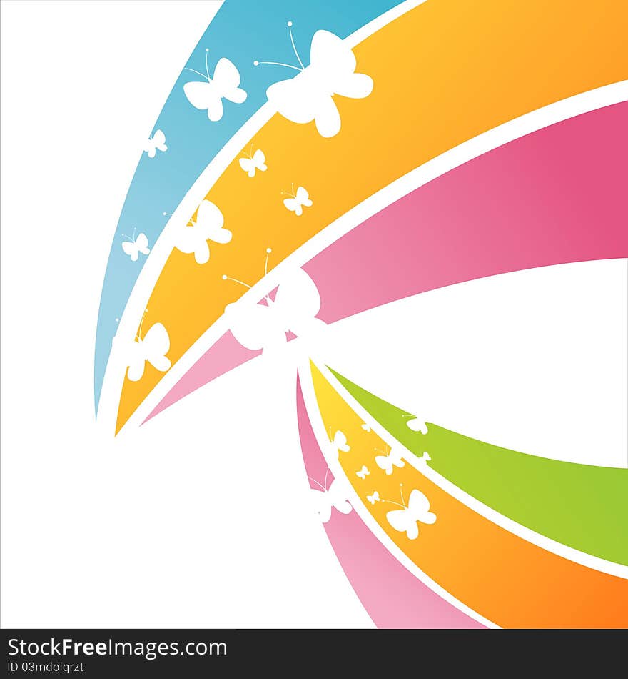 Colorful abstract background with butterflies. Colorful abstract background with butterflies