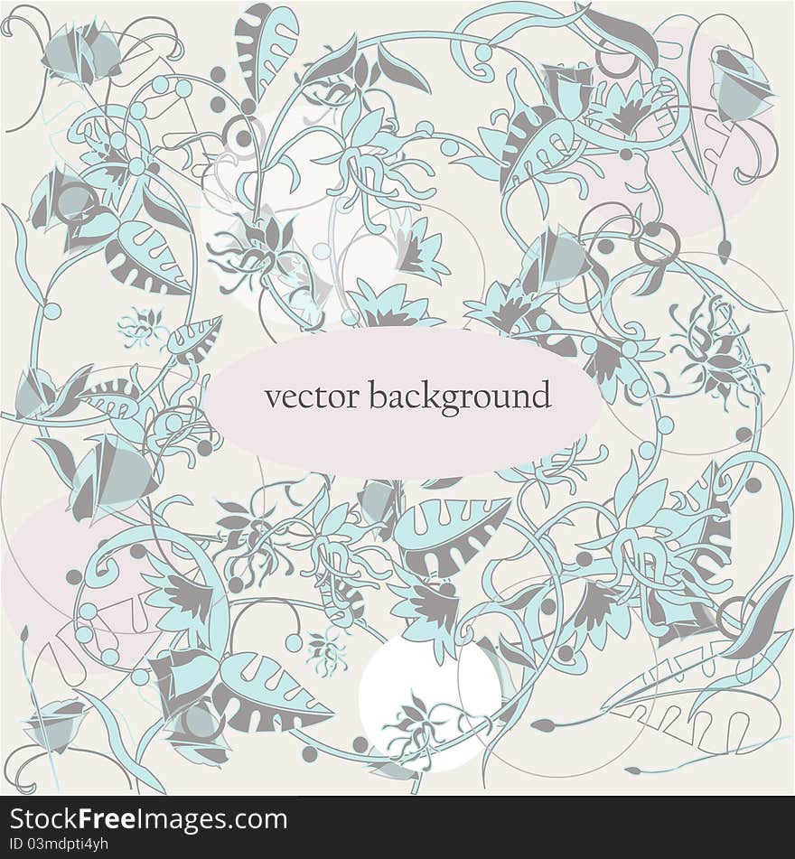 Decorative background with leaves illustration