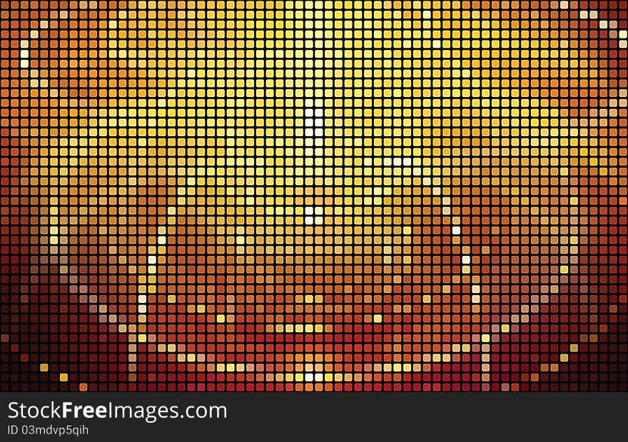 Vector illustration. Abstract mosaic background with glowing effect. Vector illustration. Abstract mosaic background with glowing effect