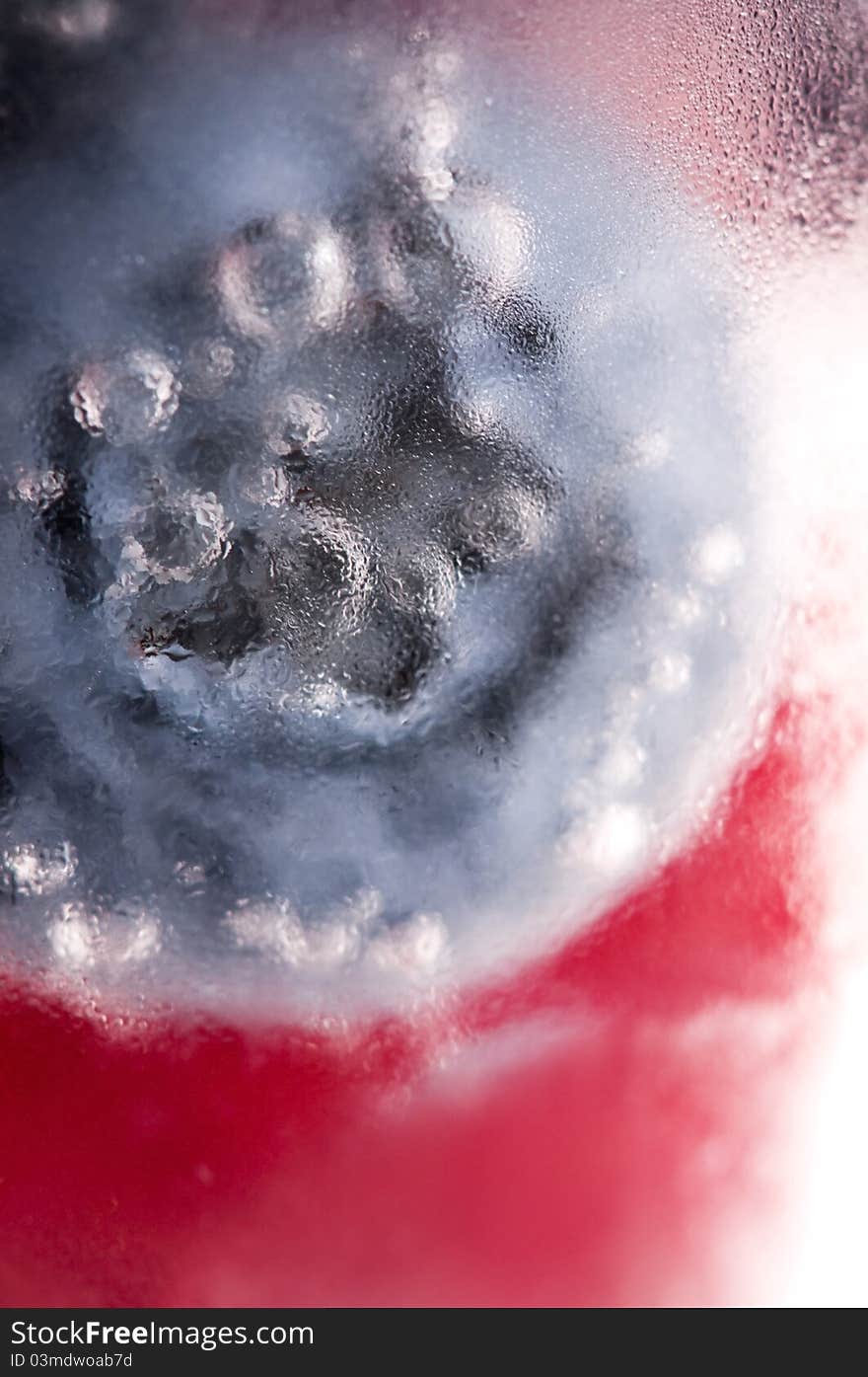 Raspberry And Blackberry Frozen In Ice Sticks