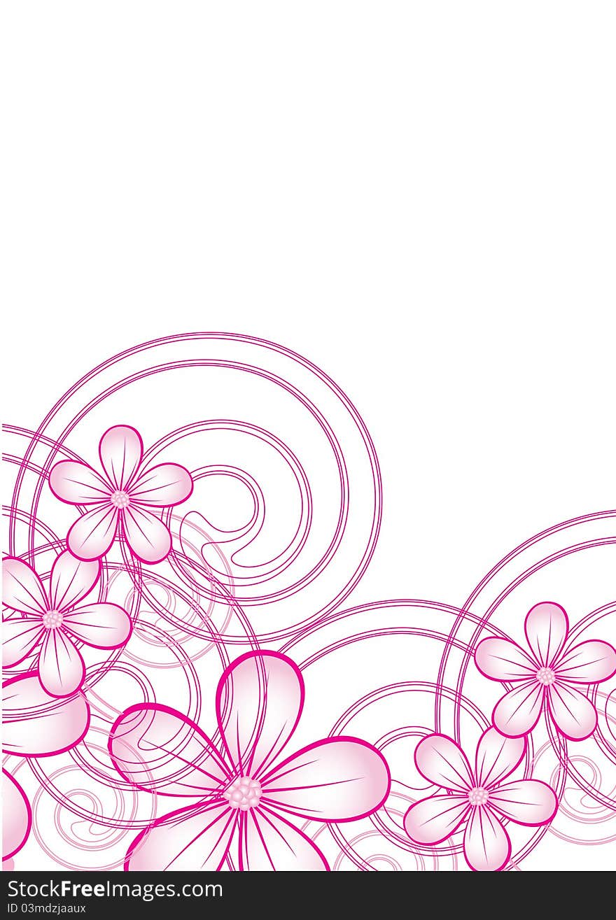 Abstract flowers background for your text