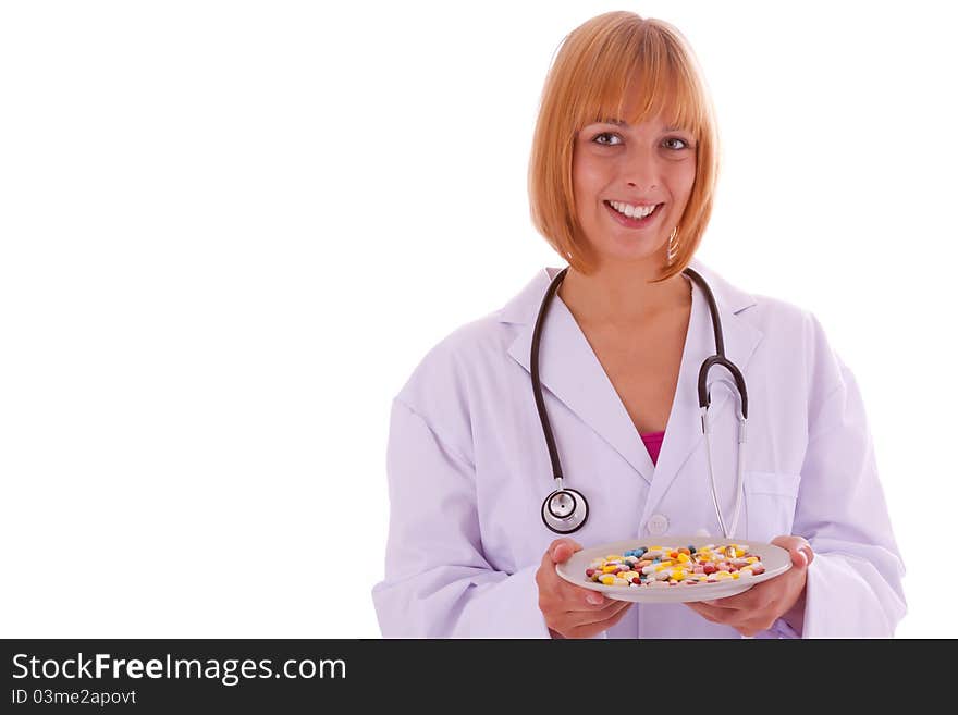 Tablets on a plate