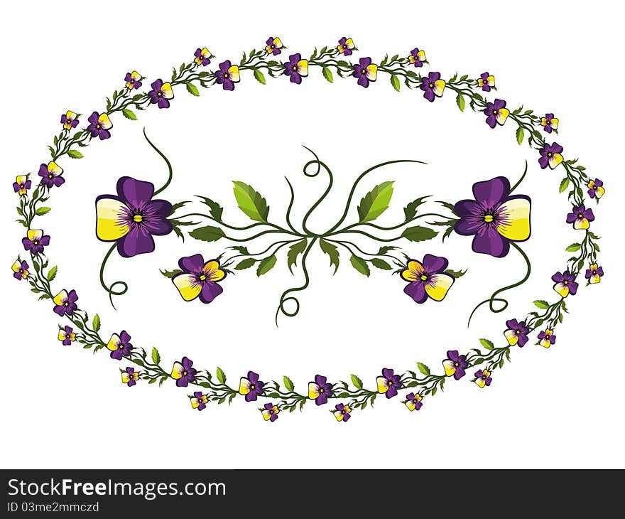 Decor with pansies