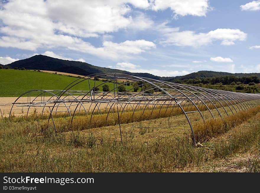 Empty abandoned greenhouse