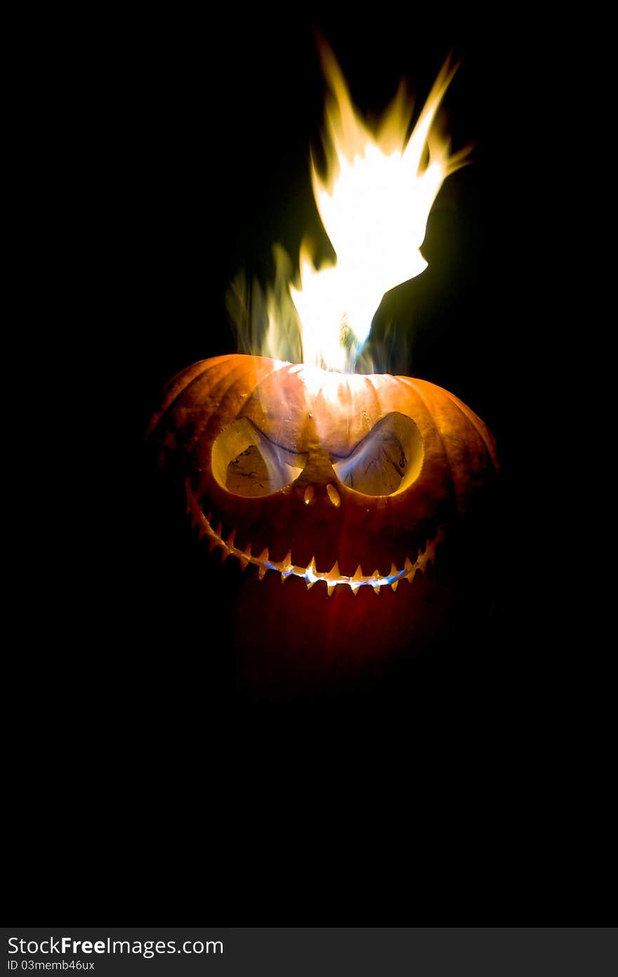 Flaming Jack O Lantern