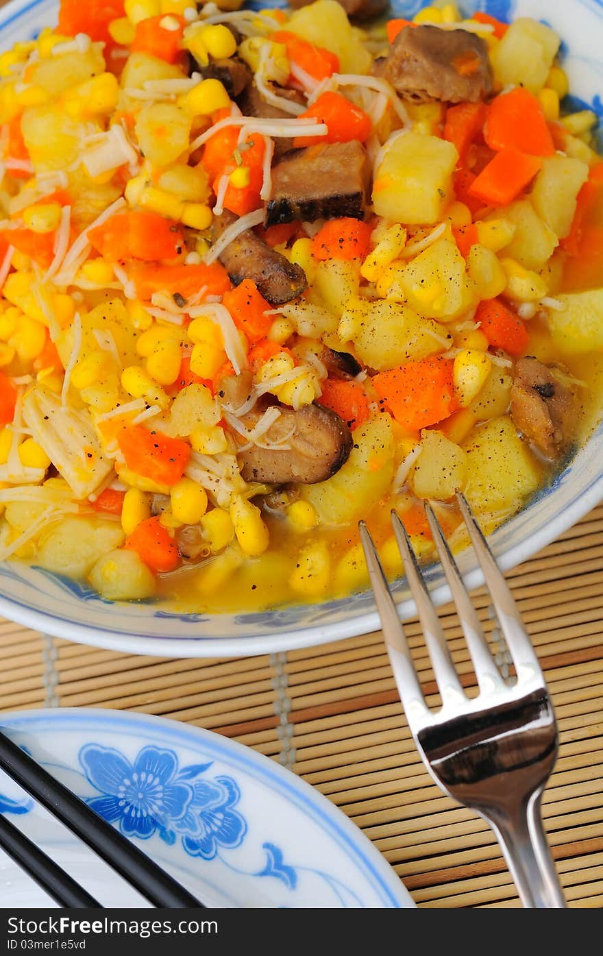 Asian style potato dish