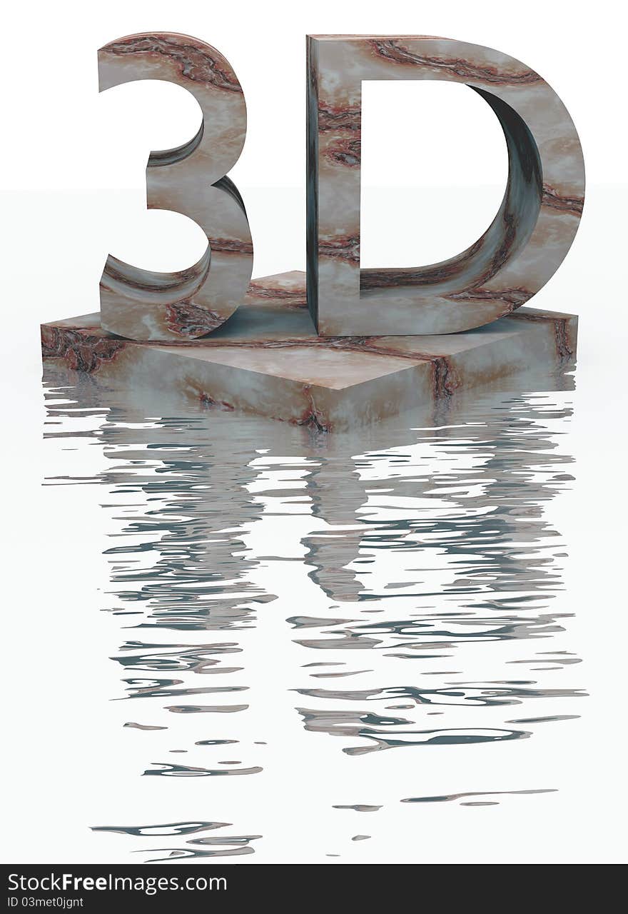 Marble 3D-sign