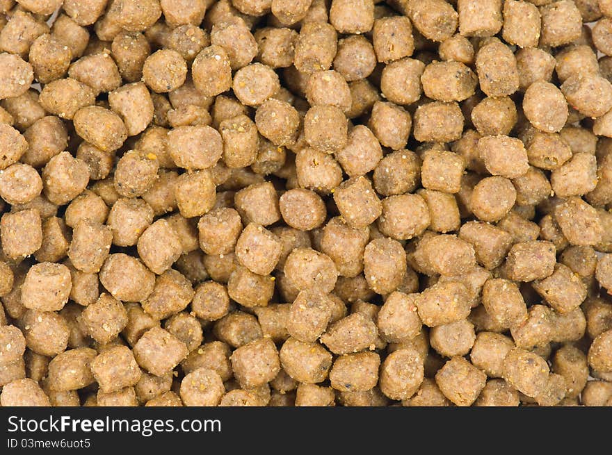 The Pet food background closeup