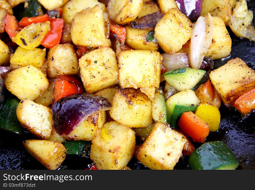 Plate of vegetables from the Mediterranean