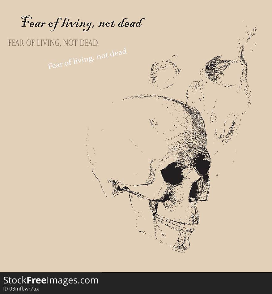 Fear of living, not dead illustration