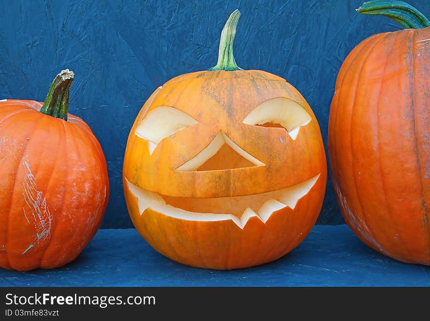 Jack-o-lantern pumpkin on the market