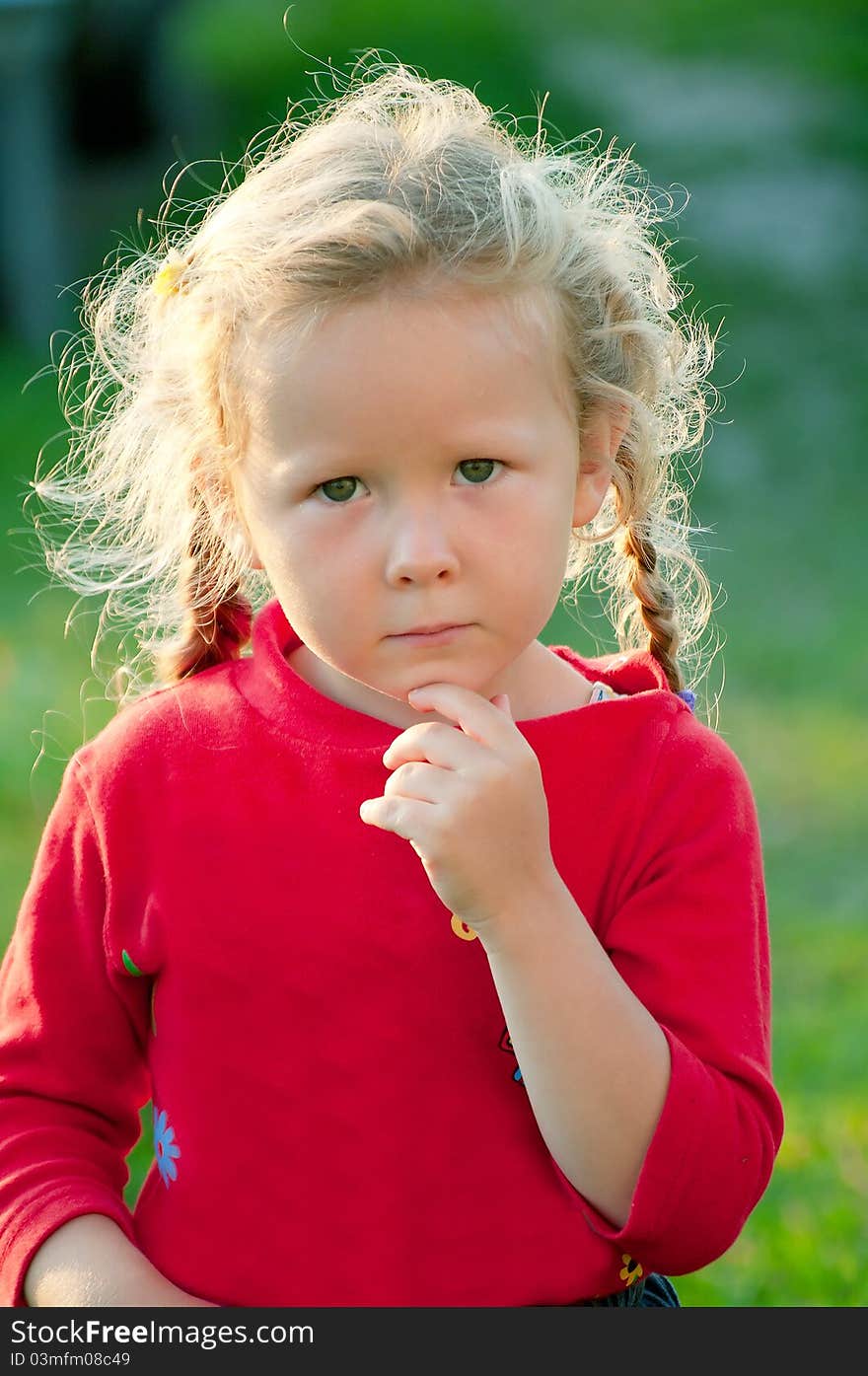 Girl in red